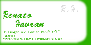renato havran business card